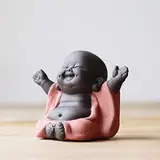 Keramik-Figur, Kleiner süßer Buddha, Mönch-Figur, kreatives Babypasteln, Ornamente Geschenk, chinesische zarte Keramik Kunst und Handwerk