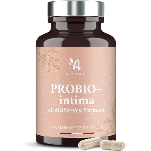 Apyforme - Probiotika für Frauen - Bis zu 40 Milliarden KBE/Tag - 4 Lactobacillus-Stämme: Reuteri, Rhamnosus, Crispatus und Acidophilus - 60 Magensaftresistente Kapseln - Probio+ Intima