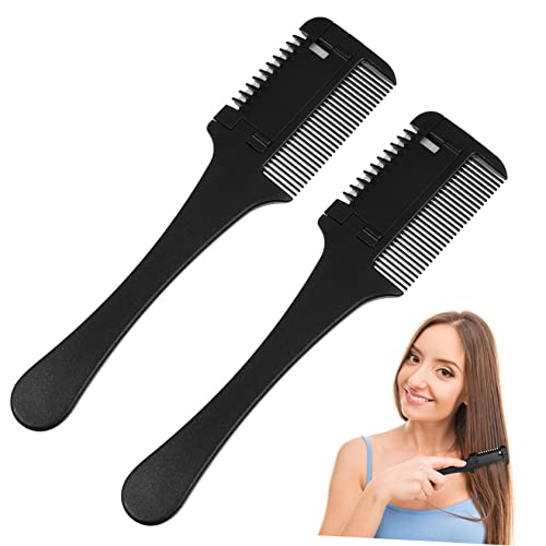 CANIGHT Haarschneidekamm Satz Mit Doppelklingen Effilierkamm Diy-stylingkamm Für Haarkürzen Und Formen