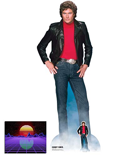 Knight Rider David Hasselhoff als Michael Knight Offiziell Lebensgrosse und klein Pappfiguren/Stehplatzinhaber/Aufsteller, 190cm x 80cm Enthält 8X10 Foto