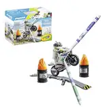 PLAYMOBIL Color 71377 Motorrad, kreatives Fahrzeugdesign mit wasserlöslichen Stiften, Schwamm und zahlreichem Zubehör für actiongeladene Stunts, künstlerisches Spielzeug für Kinder ab 5 Jahren