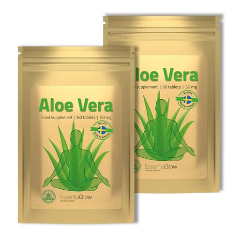 120 Aloe Vera Tabletten | 20.000mg / Tagesdosis aus 100mg Aloe Vera Extrakt | Vegan & Hochdosiert | 2 Monate Vorrat | Für Verdauung, Haut & Immunsystem | 120 Tabletten