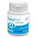Vetfood VisioPet VetCaps | 30 Kapseln | Ergänzungsfuttermittel für Hunde und Katzen | Kann zur Verbesserung des Sehvermögens beitragen