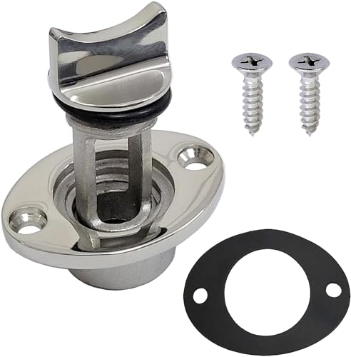 Bilgen-Ablaufstopfen aus 316 Edelstahl, passend für 2,5 cm, 25 mm Loch, oval, Garboard, Marine