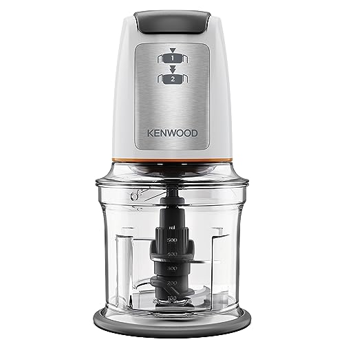 Kenwood Easy Chop CHP61.100WH Zerkleinerer, elektrischer Mini Universalzerkleinerer mit 2 Geschwindigkeitsstufen, 0,5 l Arbeitsbehälter, 500 Watt, Weiß