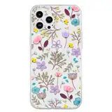 Rnrieyta Miagon Kreativ Blume Hülle für iPhone 12 Pro Max,Schmetterling Blätter Blumen Flower Serie Schutzhülle Transparentes Weich TPU Cover Dünne Kratzfeste Silikon Gel