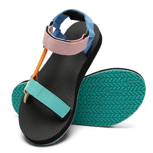 WateLves Damen Sandalen Sandaletten Bequem Sommerschuhe Klassische Gewebtes Band(Farbe,38)