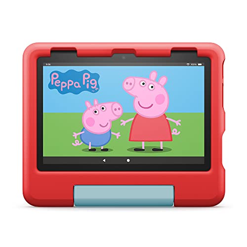 Das neue Fire HD 8 Kids-Tablet, 8-Zoll-HD-Display, für Kinder von 3 bis 7 Jahren, 2 Jahre Sorglos-Garantie, kindgerechte Hülle, 32 GB (2022), rot