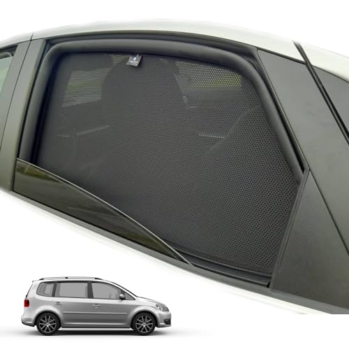 XTRM-CAR Sonnenschutz Blenden für VW Touran I (2012-2019) ideal angepasst, Höhste Qualität UV-Schutz und Hitzereduktion (Komplettes Set)