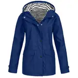 Regenjacke Damen Wasserdicht Winterjacke Damen Mit Kapuze Mantel A-Linie Regenjacke Mit Herausnehmbarer Innenjacke Parka Damen Übergangsjacke Regenmantel Damen Wasserdicht Damen