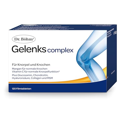 Dr. Böhm Gelenks complex: Für Knorpel, Knochen und Gelenke, Wirkstoffkombination aus Vitaminen, Mikronährstoffen sowie Gelenk- und Knorpelbestandteilen, 120 Tabletten