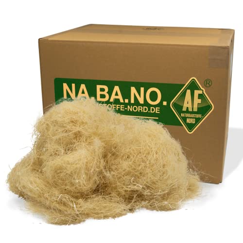 Nabano Stopf-Hanf - Stopfwolle aus Hanffasern zur Wärmedämmung & Isolierung - natürliche Hanf-Dämmung - Hanfwolle - Dämmstoff - Stopfdämmung - 1-25 Kg, Gewicht:10 Kg