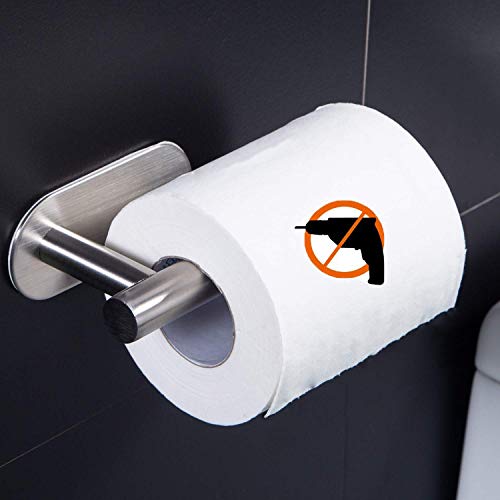 Karl Aiken Toilettenpapierhalter, ohne Bohren, für Badeanlagen, Edelstahl 304, selbstklebend, 3 m