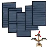 Mini Solarpanel, Mikro Solarmodul, Small Solar Panel, Polykristallines Silizium Solarpanel, Geeignet für Solar Sharing Fahrräder, Solar Rucksäcke, Rasenleuchten, Lampen, 5 Stück, 80 x 45mm, 5V 100mA