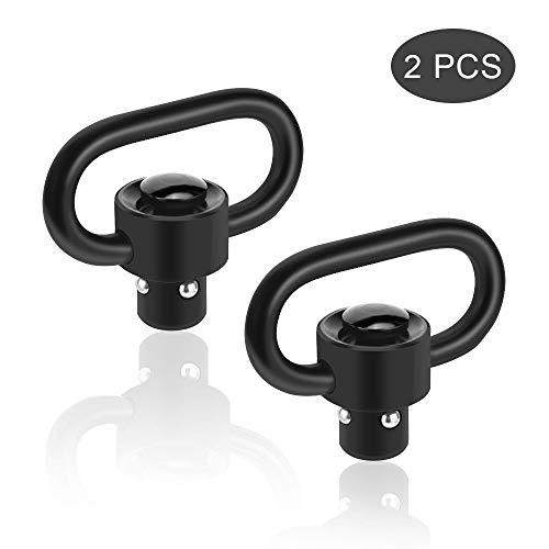 OTraki Waffenhalter QD Swivel Schnell Detach 1.25 Inch QD Airsoft Sling Mount für 20mm Abnehmbare Sling Loop Schnellverschlussriemenbügel für Gewehrriemen Luftgewehr Schraube Holzpfosten, 2 Stücke