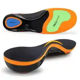 Orthopädische Einlegesohlen für Herren & Damen, Plantar Fasciitis Fußgewölbestütze Einlagen Schuhe für Fersensporn, Plattfuß, Fußschmerz, Komfort Memory Foam Schuheinlagens
