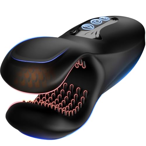 Masturbieren für Männer Masturbator Penis Trainer mit 10 Beißfunktion Sex Spielzeug für die Männer Handheld Penis Vibrator Masturbatoren mit 3D-Weichpartikel 10 Vibrationsmodi Männer Mastorbator