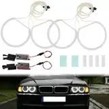 AUTOXBERT Angel Eyes Halo-Ring-Set für BMW E46, CCFL 12V Hohe Helligkeit Angel Eyes Weißes Licht