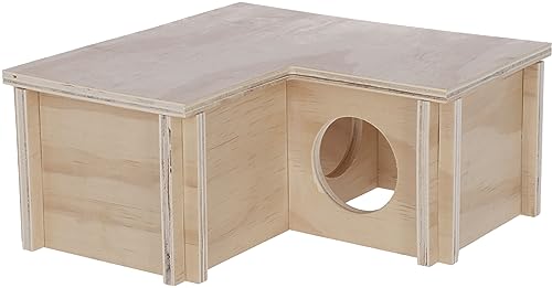 Kerbl Pet Hamsterhaus natural, 3 Kammern 24 x 24 x 11 cm