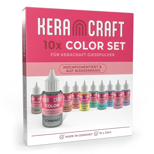 KERACRAFT Color 25ml - Farbpigmente für Gießpulver 10er Set