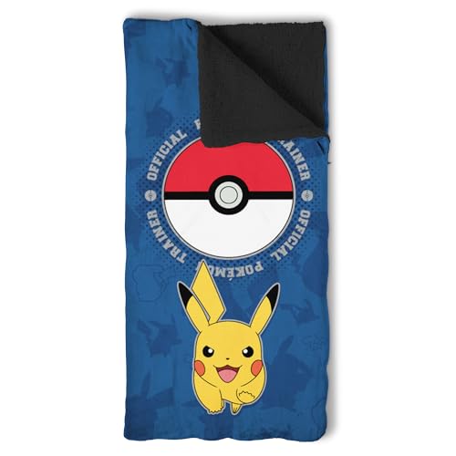 Pokemon, Trainingszentrum, Seiden-Touch-Überwurfdecke, Sherpa-Schlummertasche, 68,6 x 142,2 cm