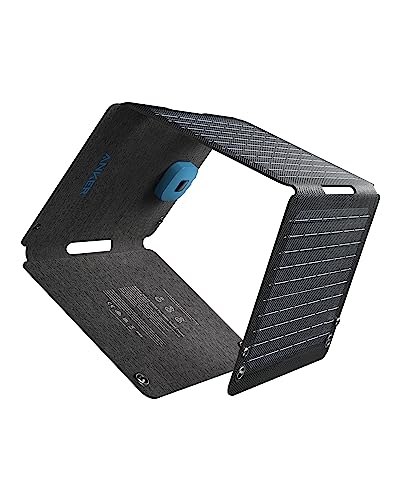 Anker SOLIX PS30 Faltbares Solarpanel 30W, tragbares Outdoor Solarladegerät, IP65 Wasserdicht, Schnellladen für 2 Geräte gleichzeitig, für Camping, Wandern, Outdoor.