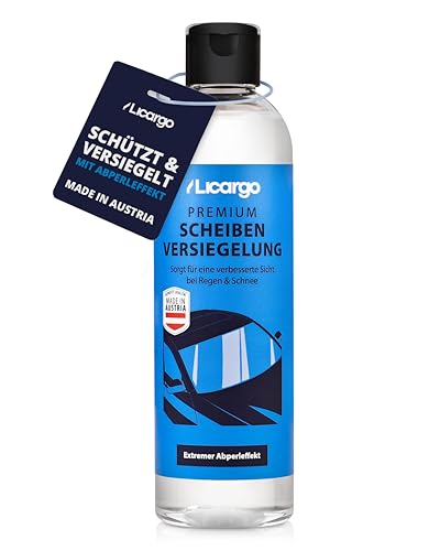 LICARGO® Scheibenversiegelung Auto - extremer Abperleffekt für klare Sicht - Glasversiegelung Auto für wasserabweisende Scheiben (Scheibenversiegelung 250ml)