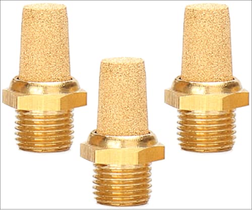 Pneumatik Schalldämpfer aus Sinterbronze 1/8" 3er Set Industriequalität