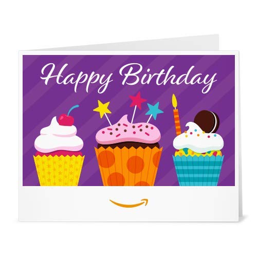 Amazon.de Gutschein zum Drucken (Happy Birthday Cupcakes)