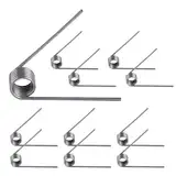 Qrity 10 Stück Kleine Torsionsfeder aus Edelstahl 304, Torsionsfedern mit 0,7 mm Drahtdurchmesser, Außendurchmesser 4mm, 6 Runden, 60° Ablenkungsfeder