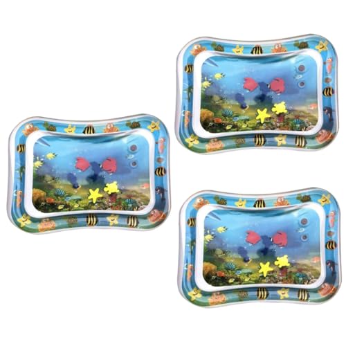 IMIKEYA 3St aufblasbares aufblasbares Spielzeug Wassermatte für Meeresspielzeug Kleinkinder Spielzeuge Klopfauflage Coole Matte kriechen Wasserkissen