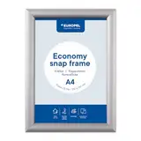 Europel Economy Klapprahmen, A4,Farbe Silber, Aluminium Profil 25x11 mm, Maße 241x328 mm, für Poster 21x29,7 cm, Posterhalter, Hotel, Büro, Restaurant, Speisekarten, Werbung, Botschaft