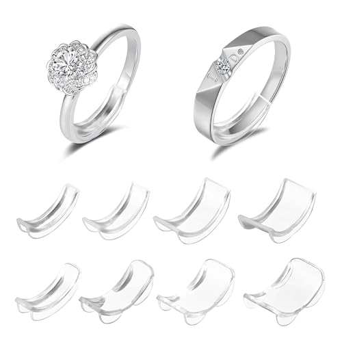 Ringgrößenversteller für lose Ringe 24 Stück Unsichtbarer Ringgrößenversteller für lose Ringe, Ringgrößenversteller für Frau Trauringe Alle Ringe, Ring Verkleinerung Set