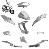 VERKLEIDUNG SET KOMPLETT in SILBER für BAOTIAN QT-9 SUKIDA MKS ECOBIKE JINLUN QT-5 REX RS MOTINO BENERO SPEEDY ECO-RUNNER CHINA ROLLER 50 GY6