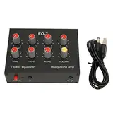 7-Band-Sound-Equalizer, 3,5-mm-Eingang, Auto-Sound-Equalizer, Ohrverstärker, -Ausgang, Eingang, 12 DB, Hohe Basseinstellung, Zweikanal-Digital-Equalizer