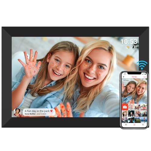 Digitaler Bilderrahmen FRAMEO WLAN 32GB Digitaler Fotorahmen 10,1 Zoll 1280x800 IPS LCD-Touchscreen Smart Cloud-Fotorahmen Mit Automatischer Drehung Momente Sofort Über Die Frameo-App Teilen