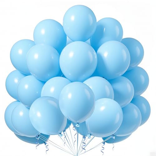 Luftballons Blau,100 Stück 12 Zoll Blaue Ballons,Helium Luftballons Latex Luftballons für Ballongirlande,Geburtstagsfeiern,Hochzeiten, Baby Party,Kommunion Party Deko