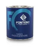 Nano Fassadenfarbe bunte Fassadenfarbe Außenfarbe Wandfarbe Fassadenschutz Fassaden mit Abperleffekt - Ral 7023 Ähnl. Betongrau 750ml