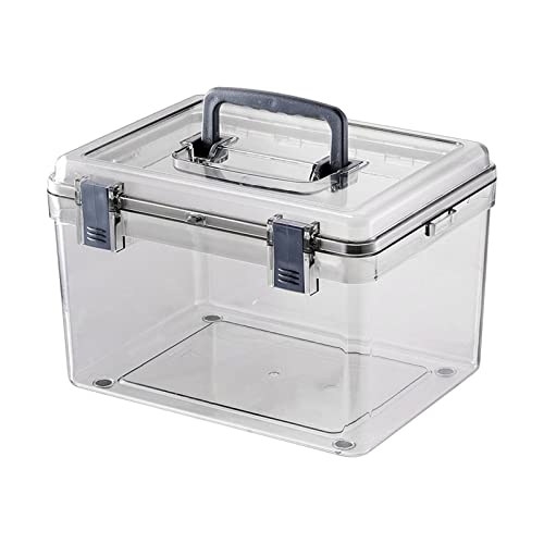 Chencunquangod Tragbare Kamera-Box, transparent, wasserdicht, Trockenbox mit Griff, für Kamerazubehör, durchsichtig, 29x23x18cm, Nein