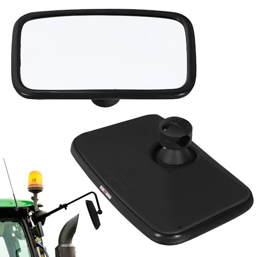 KOTARBAU® Traktor Spiegel mit Halterung Universal 25 x 16,5 cm PVC 1 Stück Traktor Außenspiegel Uni Spiegel Landmaschinen Landwirtschaft