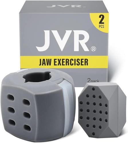 2 Stücke JVR Jaw Exerciser, Jawline Trainer, Kiefer Exerciser und Schöne Kieferlinie