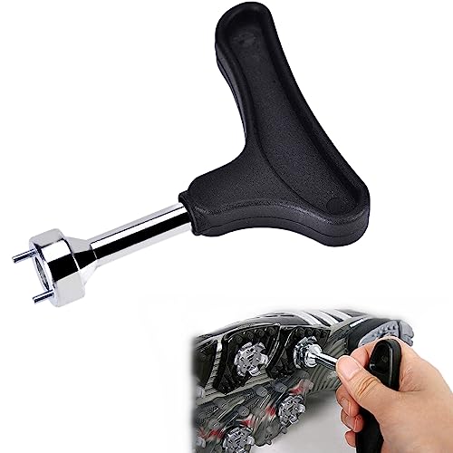 Golfschuh Spikes Schlüssel, Golfschuhe Stollen Wrench Remover, Edelstahl Golf Spitzen, Ratschen Art Griff Schlüssel Werkzeug, Eignet Sich zum Entfernen und Installieren von Schuh Spike