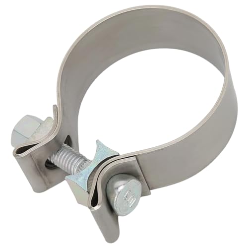 Universal Auspuffschellen Schlauchschelle,Edelstahl Auspuffrohrklemme, Schlauchschellen O-förmige Schellen Auspuffschelle Rohrverbinder, Auspuffrohr klemme (OD:76MM)