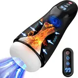 Automatic Masturbieren für Männer, LCD Display Elektrisch Masturbator mit 9 Saugmodi 9 Vibrationsmodi, Sex Spielzeug für die Männer Masturbatoren Cup Taschenmuschi Realistisch Groß Sex Toys Soulour