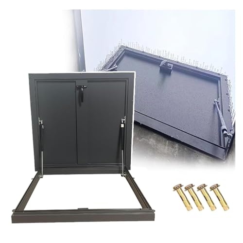 20 22 24 26 28 30 32 34 36 38 40 Zoll Dachzugangsdeckel Mit Dichtung, Wetterfeste Metalldachluke, 90-Grad-Drehverriegelungsgriff, Anpassbare Größe(32"x36"/81x91cm)