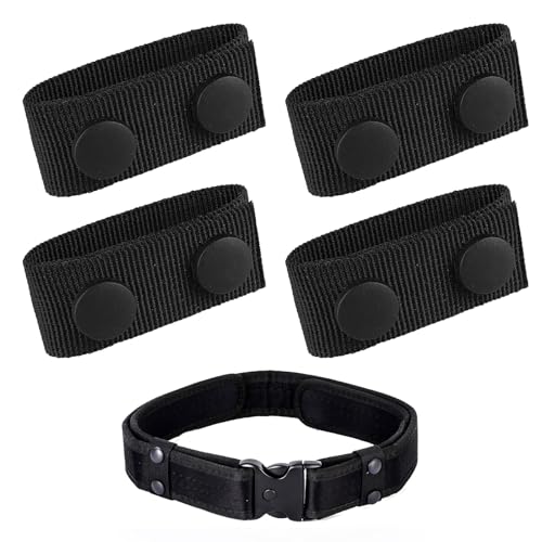 4 Stück Nylon Duty Belt Keepe,Belt Keeper Polizei,Gürtelschlaufe,Einsatzgürtel,Belt Keeper,Gürtelschlaufen,Gürtelhalter Mit Doppelter Gürtelschlaufe Für Taktische Polizei-Militärausrüstungszubehör