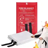 Feuerdecke,Hochhitzebeständige Feuerschutzdecke | 1 x 1 m große Feuerlöschdecke, Brandschutzausrüstung für die Sicherheit zu Hause, in der Küche und beim Camping