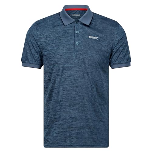 Regatta Herren Shirt Kurzarmshirt Funktionsshirt Poloshirt Remex II, Farbe:Dunkelblau, Artikel:-Z61 Coronet Blue, Größe:2XL