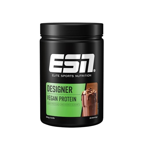 ESN Vegan Designer Proteinpulver, Hazelnut Nougat, 910 g, cremige Konsistenz mit Erbsen-, Hanf-, und Sonnenblumenprotein, geprüfte Qualität - made in Germany