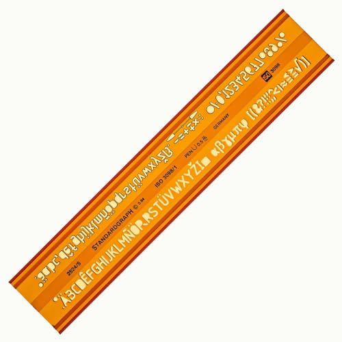 5mm Schriftschablone - Normschriftschablone 5mm - Schriftschablone Technisches Zeichnen - Schrift Schablone 5 mm - Iso Norm Buchstabenschablone